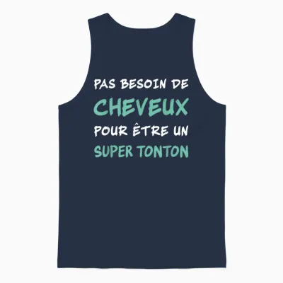 Pas Besoin De Cheveux to Be a Super Bald Uncle Uncle Unisex Tank Top - Navy