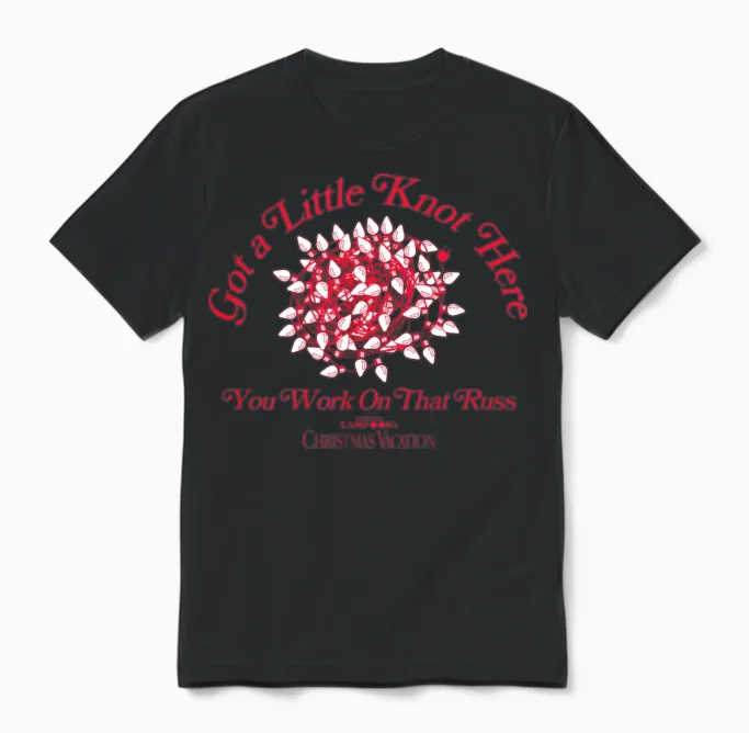 National Lampoon's Christmas Vacation Little Knot Unisex T-Shirt in Black