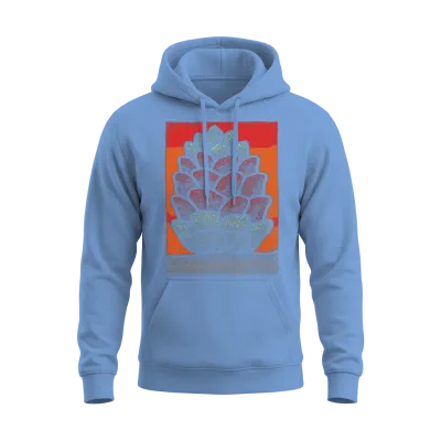 Stacked Pine Cone Pop Art Unisex Hoodie - Carolina Blue