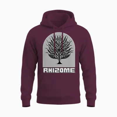 Botanical Bliss Unisex Hoodie - Maroon