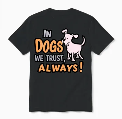 In Dogs We Trust Always for a Dog Owner Unisex T-Shirt - Black