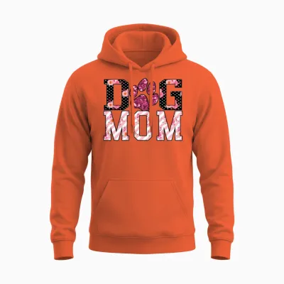 Dog Mom Unisex Hoodie - Orange