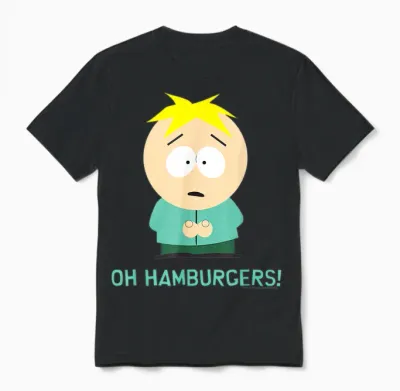 South Park Butters Oh Hamburgers Unisex T-Shirt - Black