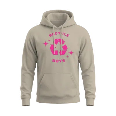 Recycle Boys Y2k Aesthetic Unisex Hoodie - Sand