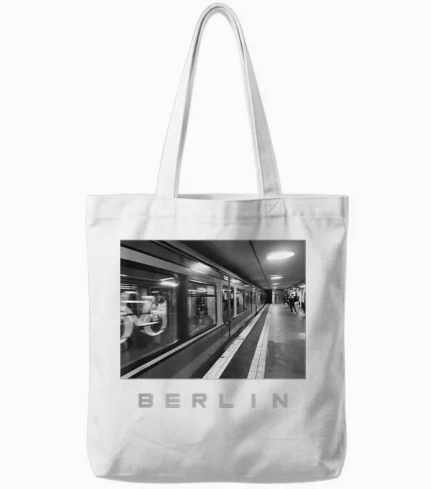 Berlin Souvenir Foto S-Bahn Tote Bags in White