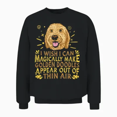 Golden Retriever Dogs Unisex Sweatshirt - Black