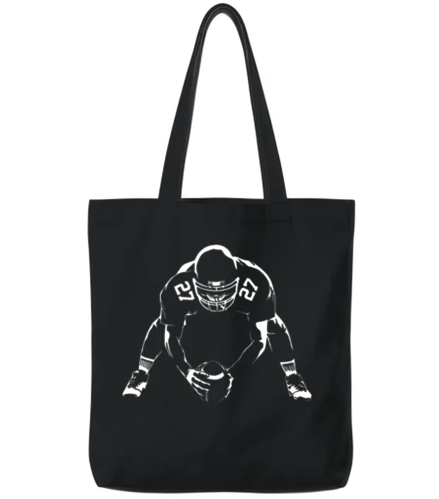 Design T Shirt American Football Rugby Nfl Usa Tote Bags - Black