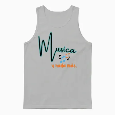 Music and Notes Unisex Tank Top - Ash