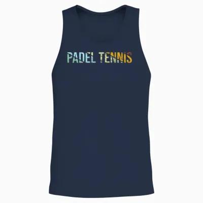 Padel Tennis Retro Unisex Tank Top - Navy