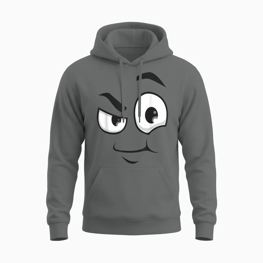 Creepy Carrots Face Funny Halloween Costume Kids and Adults Unisex Hoodie in Graphite Heather