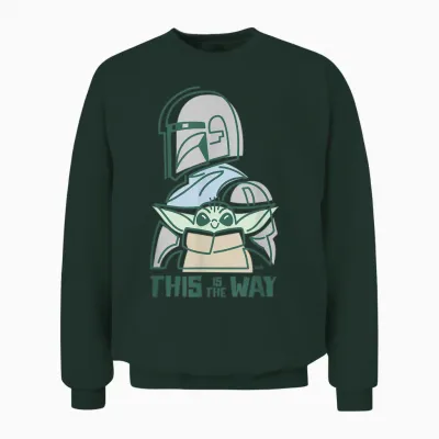 Star Wars the Mandalorian and Grogu This Is the Way Cute Unisex Sweatshirt - Forest