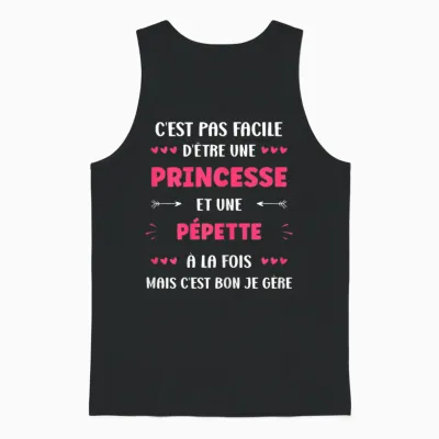 Super Pépette First Name Funny Girl Princess Pépette Unisex Tank Top - Black