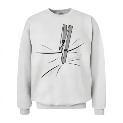 Clothespin, Stuck Gift Idea Unisex Sweatshirt - White