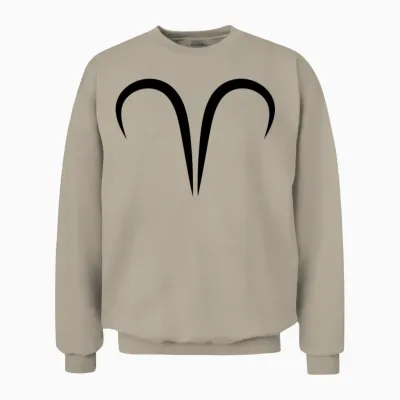 Aries Zodiac Astrology Unisex Sweatshirt - Sand