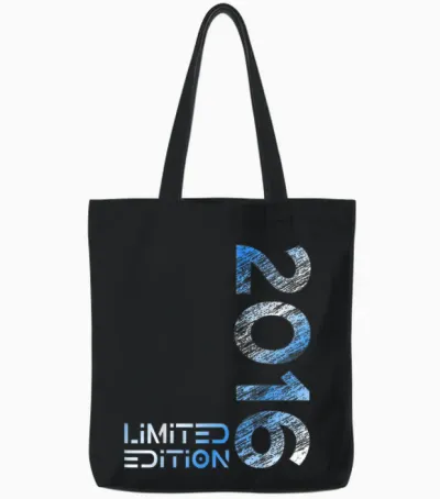 Limited Edition Jahrgang 2016 Junge Mädchen 10. Geburtstag Tote Bags - Black