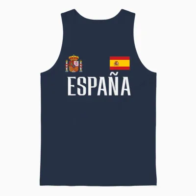 Spain Espana Men Women Unisex Tank Top - Navy