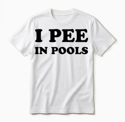 I Peel Pool Graphic Baby Y2k Tee, Humour Unisex T-Shirt - White