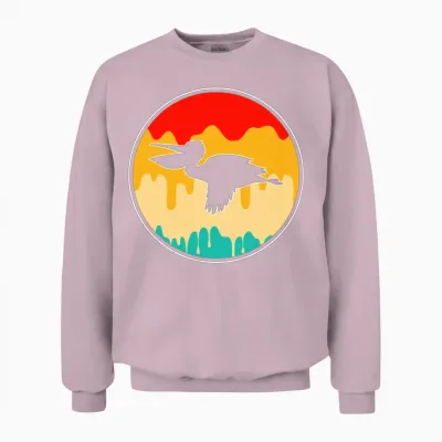 Pelican Retro Unisex Sweatshirt - Light Pink
