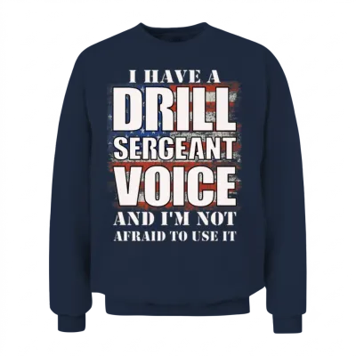 Yell Like a Drill Sergeant Army Meme Unisex Sweatshirt - Navy