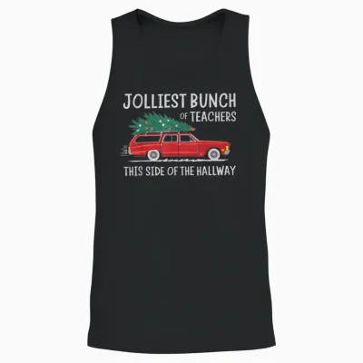Jolliest Bunch of Teachers This Side of the Hallway Unisex Tank Top - Black