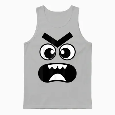 Creepy Carrots Face Funny Halloween Costume Kids and Adults Unisex Tank Top - Ash