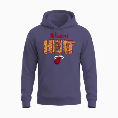 Enfant Nba - Miami Heat Team Scribble Jeunesse Unisex Hoodie - Heather Sport Dark Navy