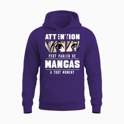 Manga Anime Birthday Gift Man Teen Boy Girl Unisex Hoodie - Purple
