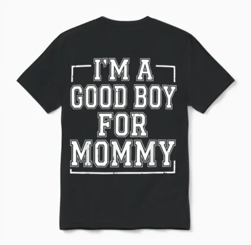 Je Suis Un Bon Garçon Pour Maman Unisex T-Shirt in Black