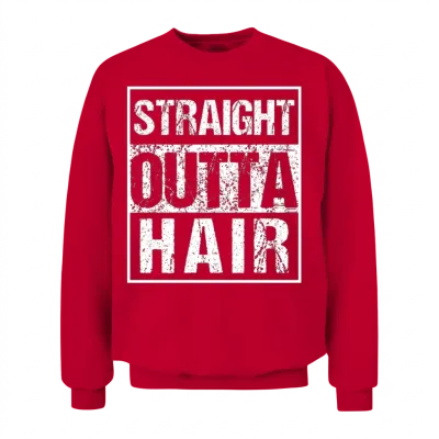 Funny Balding Bald Guy Skin Head Bald Head Unisex Sweatshirt - Red