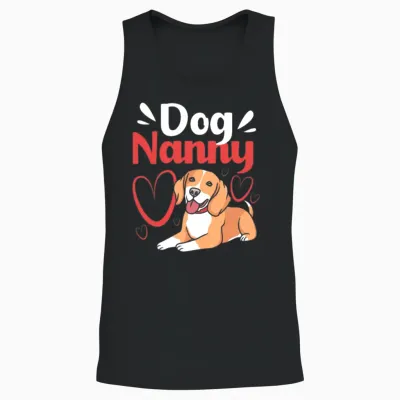 Funny Dog Nanny for Pet Dog Sitter Unisex Tank Top - Black