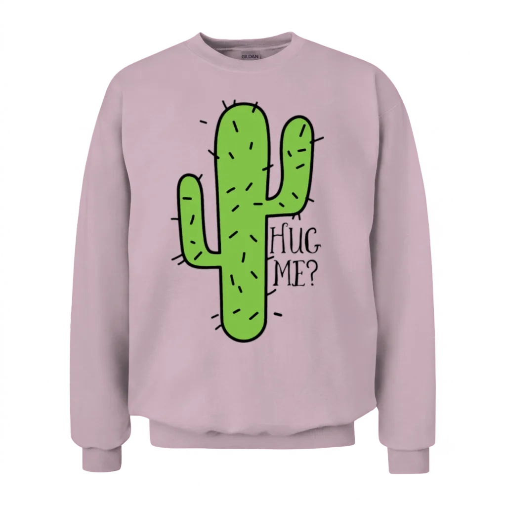 Funny Cactus Quote β Memes & Humor Unisex Sweatshirt - Light Pink