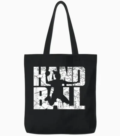 Handball Retro Handballerin Für Handballspielerin Mädchen Tote Bags - Black