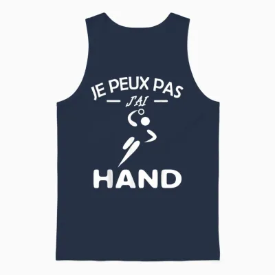Je Peux Pas J'ai Hand Handball Player Handball Funny.2025 T-Shirt, Black, S Unisex Tank Top - Navy