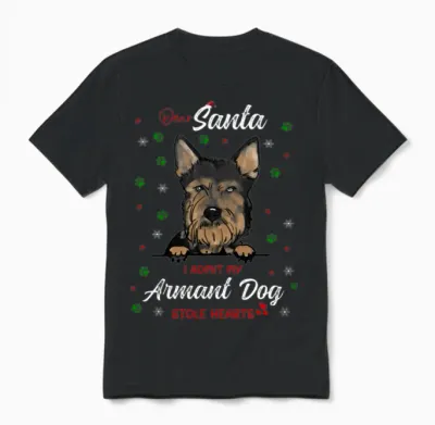 Armant Dog Dog Christmas Dog Breed Unisex T-Shirt - Black