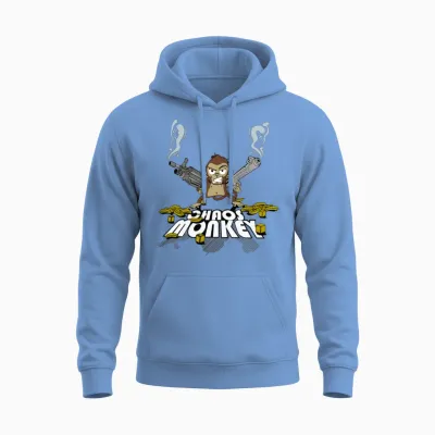 Chaos Monkey Unisex Hoodie - Carolina Blue