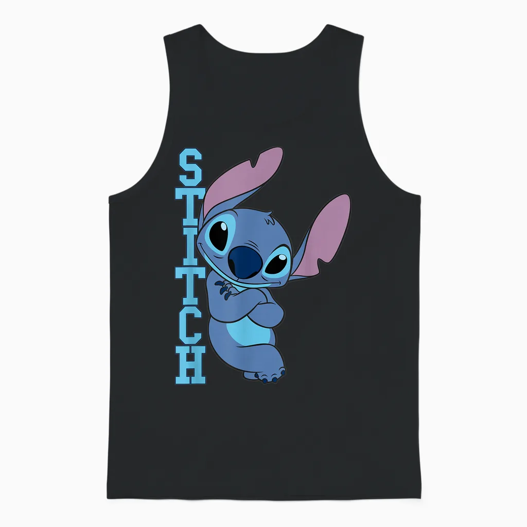 Lilo & Stitch Posing Unisex Tank Top in Black