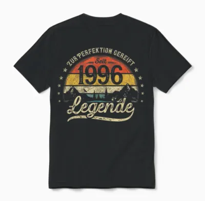 Legende Seit 1996 30 Jahre 30. Geburtstag Mann Frau Geschenk Unisex T-Shirt - Black