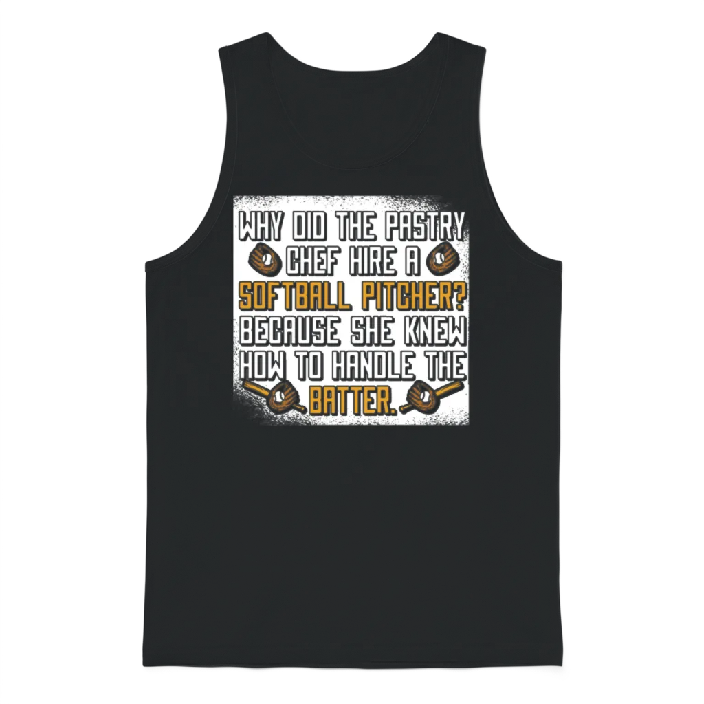 Softball Funny โ Baseball & Gift Unisex Tank Top - Black