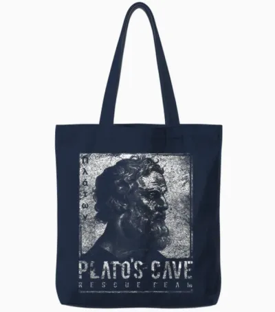 Platos Cave Rescue Team Platons Höhlengleichnis Philosophie Tote Bags - Navy