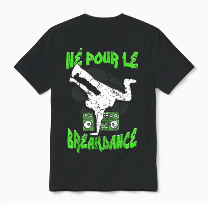 Hip Hop Breakdancer Breakdance Dance Child Boy T-Shirt, Black, S Unisex T-Shirt in Black