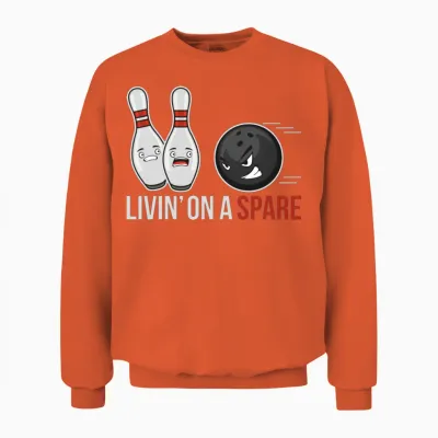 Funny Bowling Unisex Sweatshirt - Orange