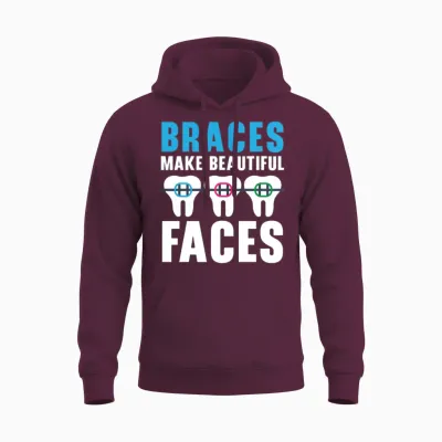 Orthodontic Assistant Job Dental Teeth Dentist Unisex Hoodie - Maroon