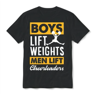 Male Cheerleading Male Cheerleader Unisex T-Shirt - Black