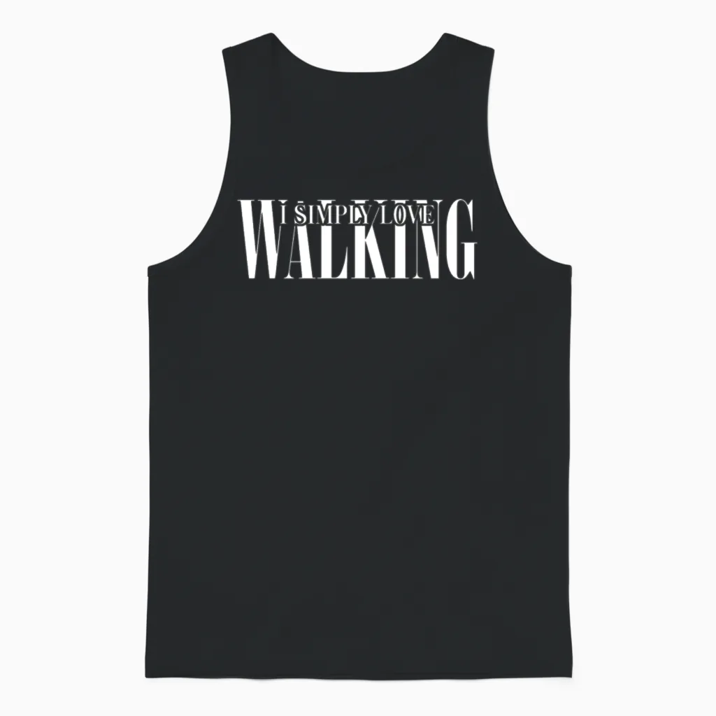 Hiking Hike Outdoor Walk Walking Unisex Tank Top in Black