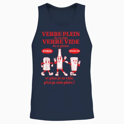 Feria Ambiance Fête Bayonne Dax Basque Humour Aperitif Alcohol Unisex Tank Top - Navy