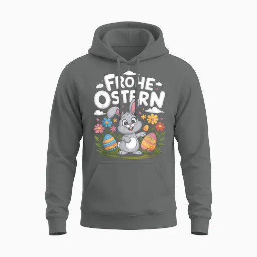 Easter T-Shirt Women's Children's Rabbit Bunny T-Shirt, Black, S Unisex Hoodie - Graphite Heather