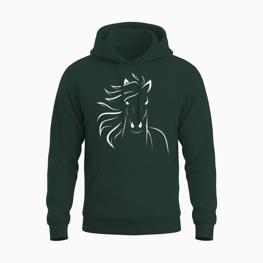 Horse - Lovers Unisex Hoodie in Forest
