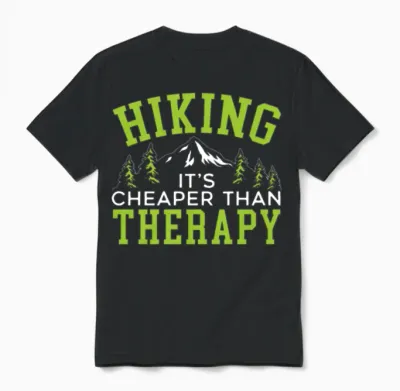 Hike Mountains Climbing Hiker Trek I Love Hiking Unisex T-Shirt - Black