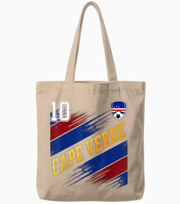 Cape Verde Flag Cape Verdean Pride Tote Bags in Natural