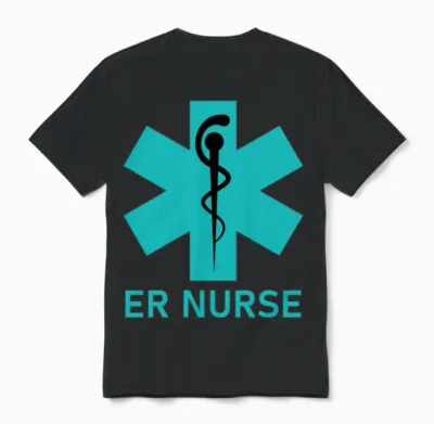 Er Nurse - Nursing Unisex T-Shirt - Black